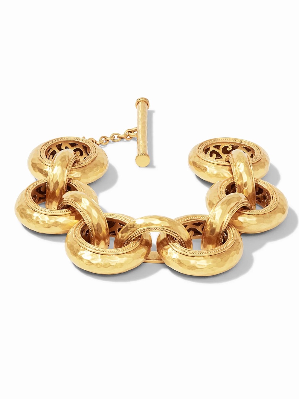 Julie Vos Hammered Gold Link Bracelet